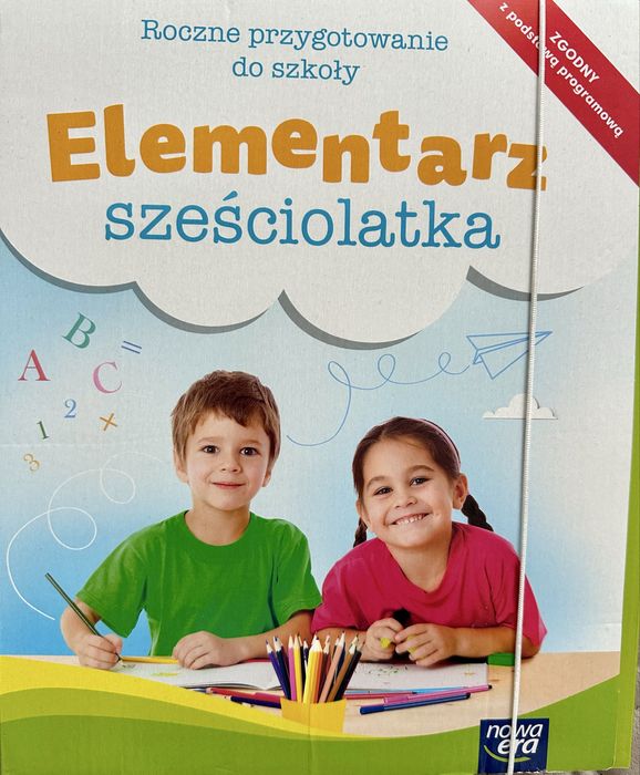 Elementarz sześciolatka, karty pracy i książka