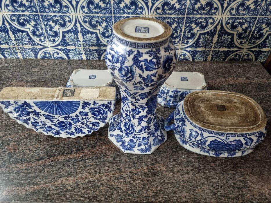 Conjunto 5 peças de cerâmica/louça chinesa