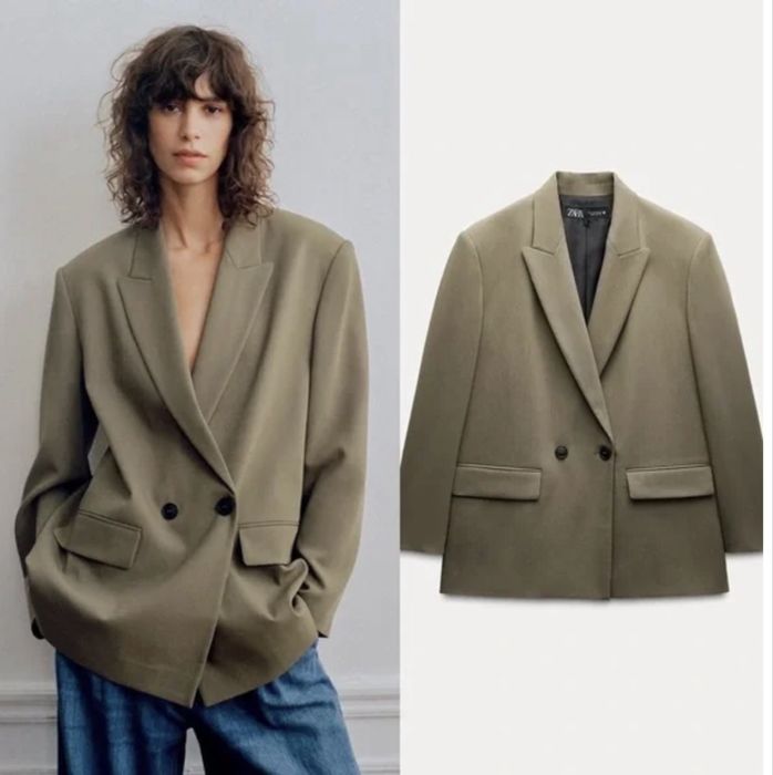 Пиджак zara хаки