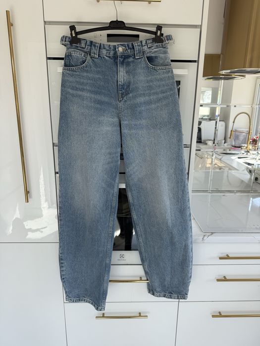 Bershka jeansy balloon barrel szerokie baggy M 38