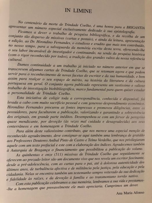 Trindade Coelho Correspondência/ Estudos sobre Jorge de Sena