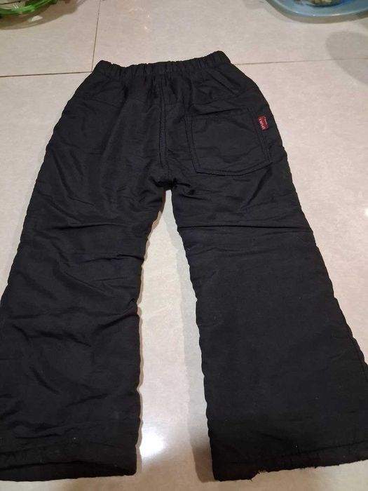 Зимові теплі штани на дівчинку напівкомбінезон