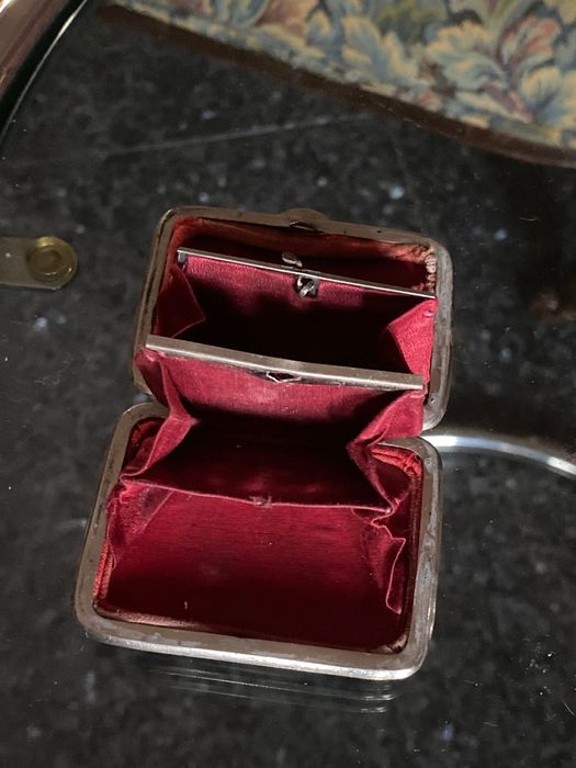 Porta-moedas Napoleão embutidos em prata Séc XIX 6,6 cm