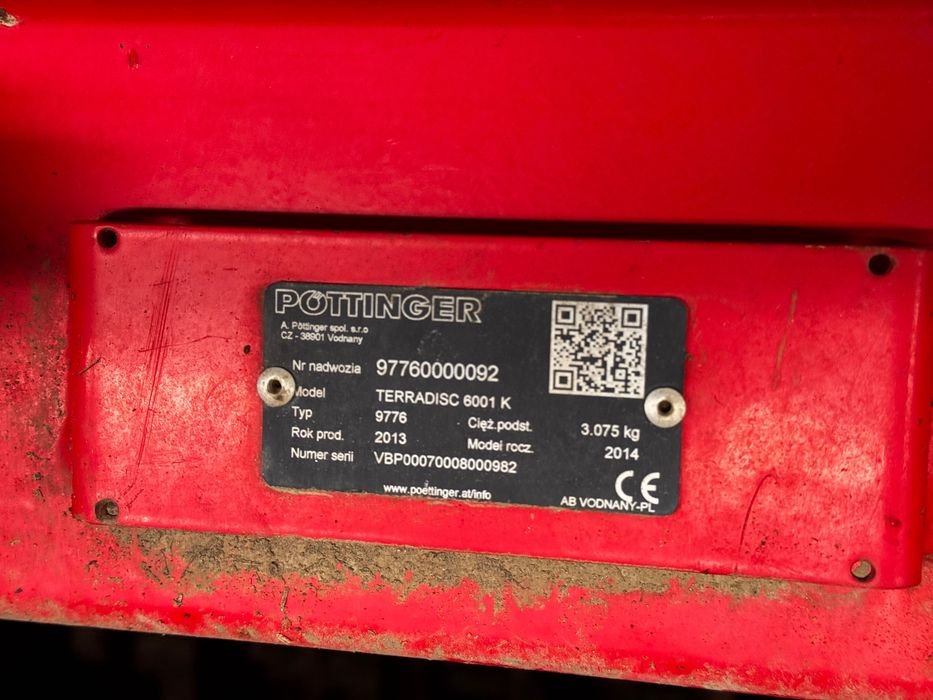 Talerzówka Poettinger TerraDisc 6001 K