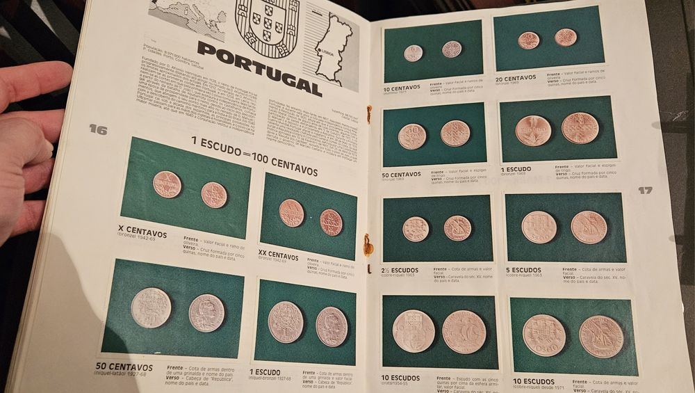 Coleção de cromos moedas da europa