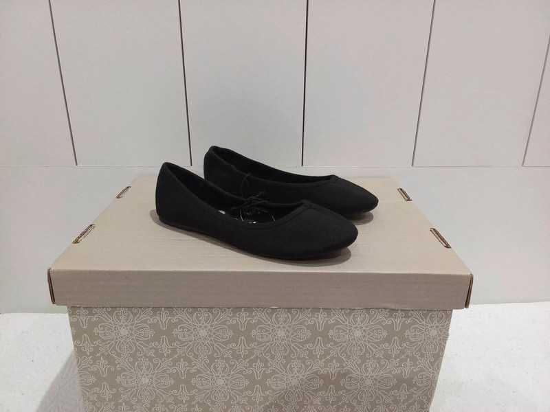 czarne baleriny marki George roz. 36 wkładka 22 cm nowe