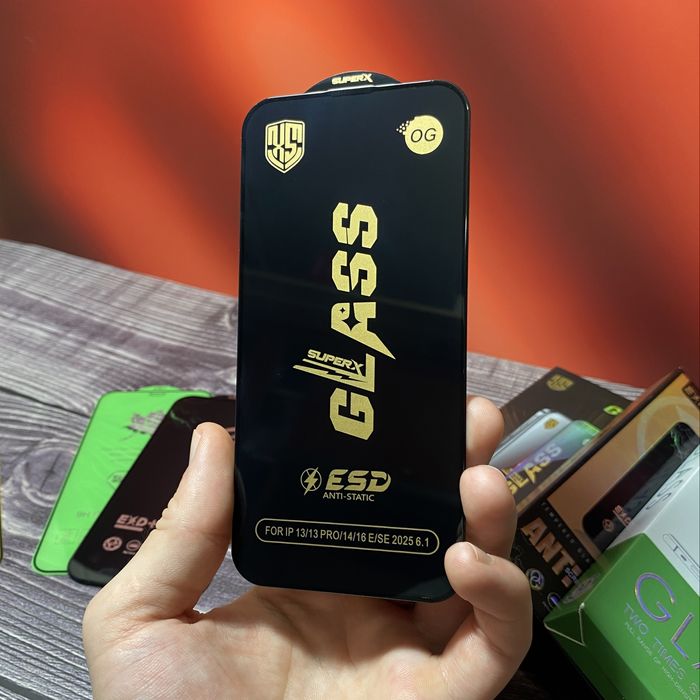 Захисне скло на Айфон 11/XR/12 Pro Max | Все модели iPhone | 9D OG ESD