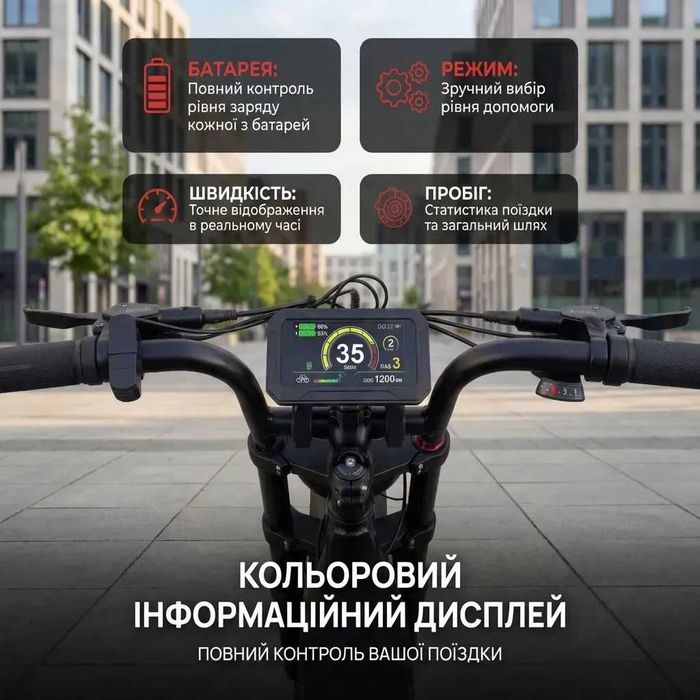 Електровелосипед M20-III 2000W 36Ah електрофетбайк з великим запасом ходу новий з гарантією зі складу