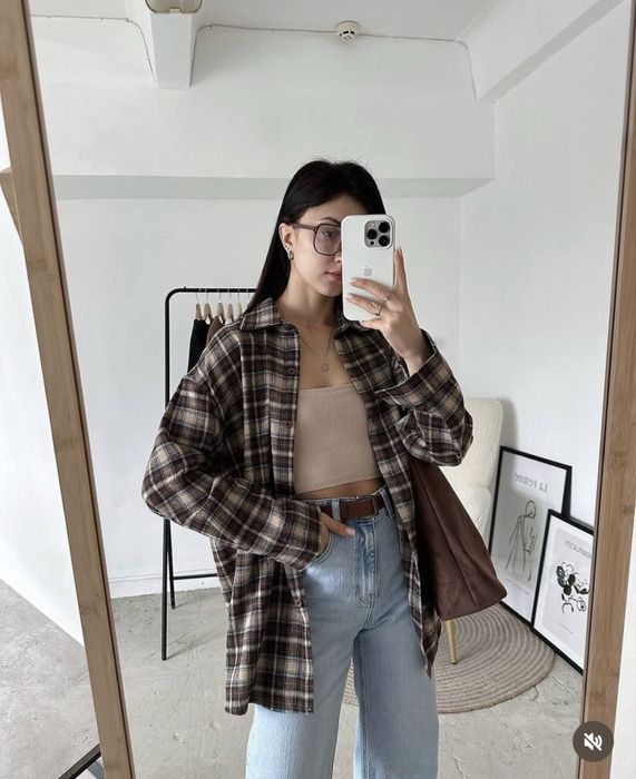 Сорочка в клітинку оверсайз