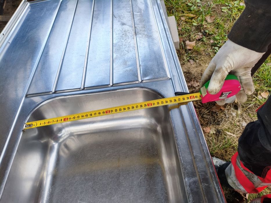 DUŻY i głęboki 2.komorowy zlew  200x60