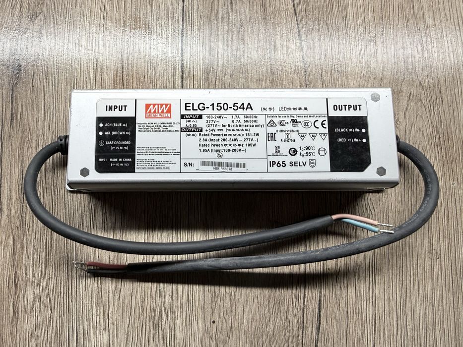 ELG-150-54A Zasilacz LED 150W 54V 2.8