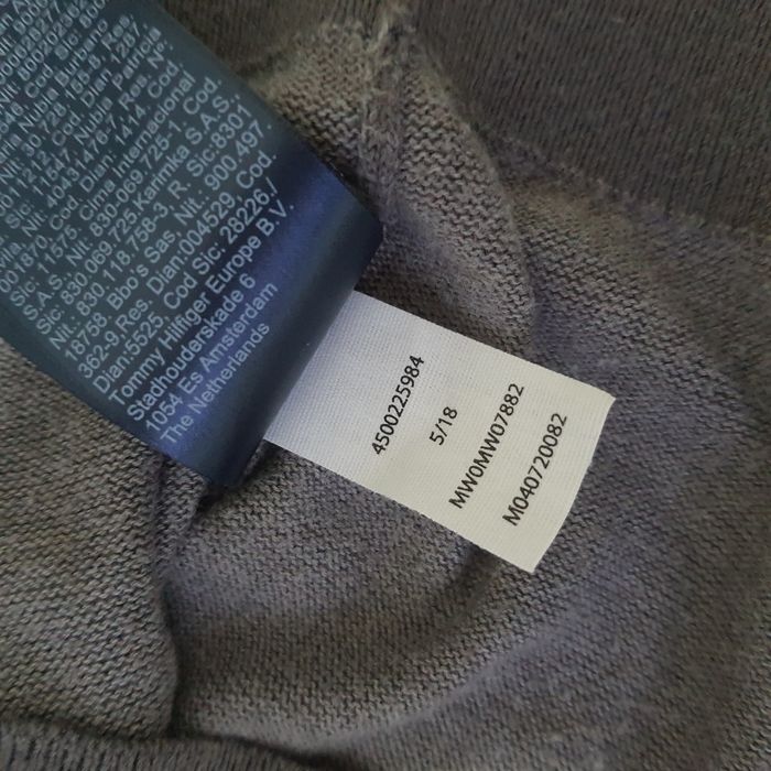Tommy Hilfiger  Cotton Silk sweter męski, szary  / stalowy,  L.