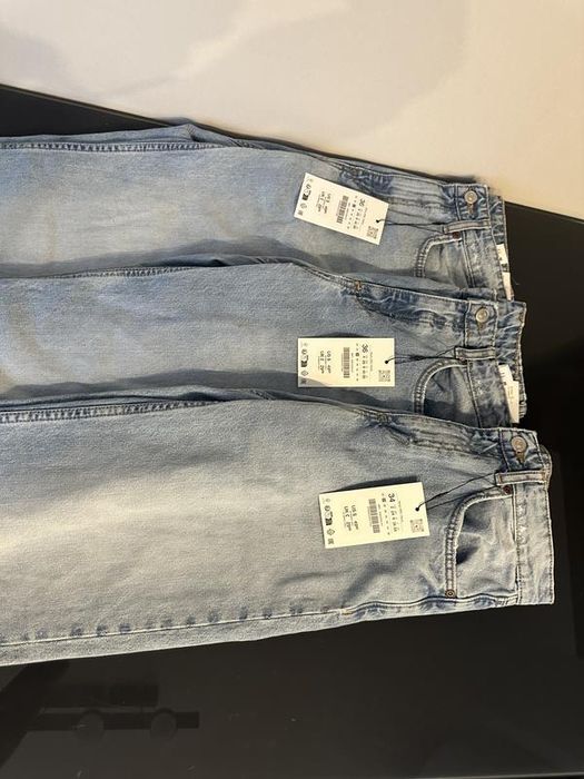 Джинси wide leg zara, світлі джинси zara wide leg, джинси trf wide leg mid-rise zara