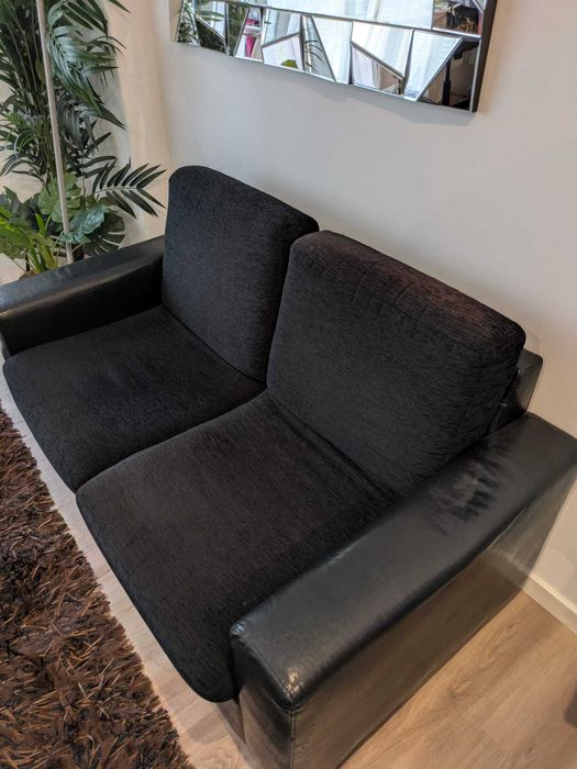sofá preto 2 lugares usado