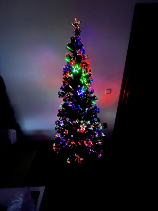 Árvore de Natal com fibra óptica