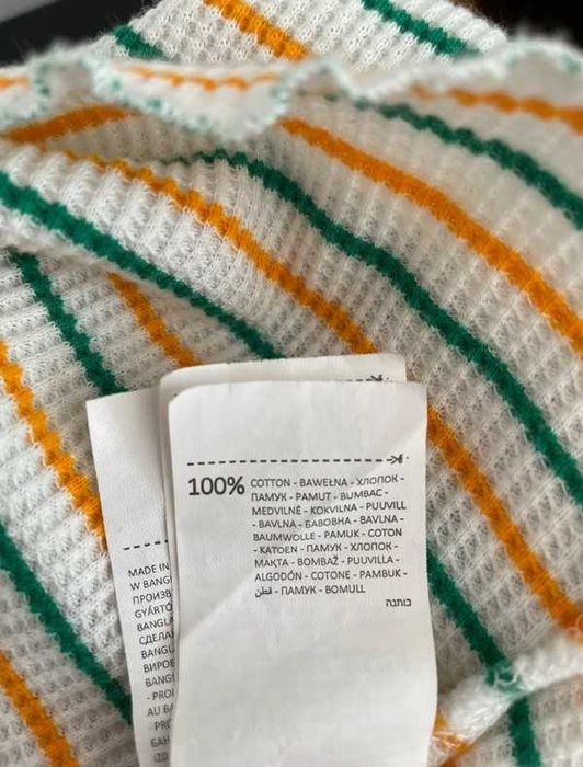 Top damski Crop top Basic casual bawełniany w paski przylegający XL/42