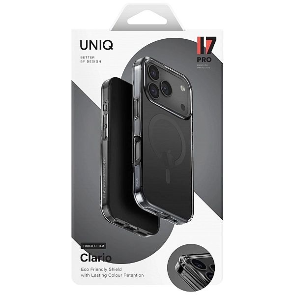Etui UNIQ Clario Magclick Charging na iPhone 17 Pro - czarne