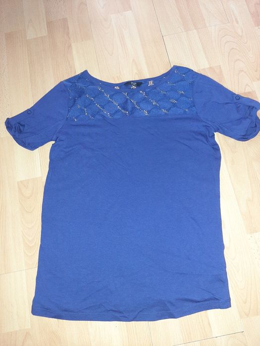 Bluzka damska granatowa r 40 stan idealny bawełna  L