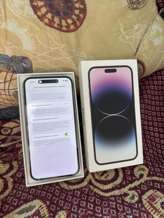 Iphone 14 Pro Max ,акб 80,неверлок,физ сим,в идеальном состоянии,полный комплект
