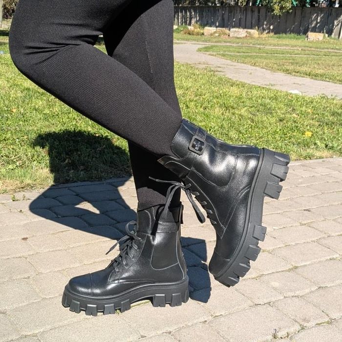Черевики демісезоні чорні натуральна шкіра