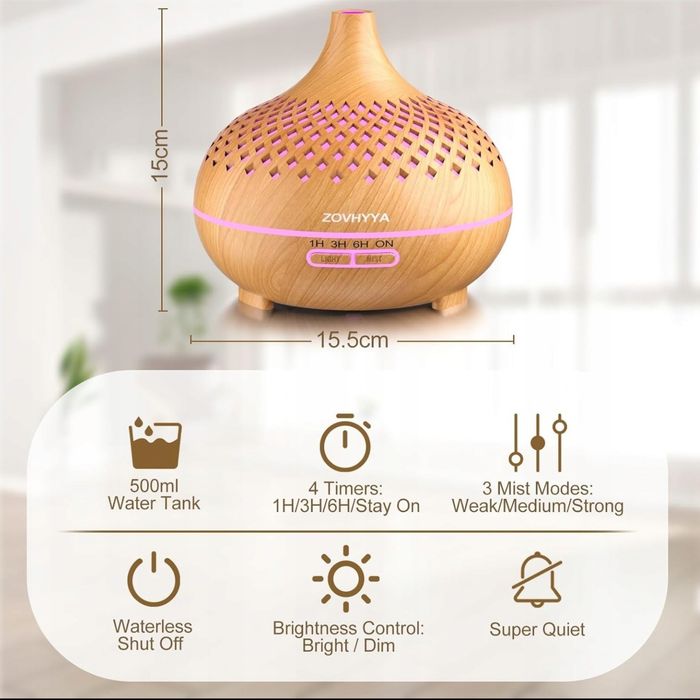 Dyfuzor aromatów 500ml z LED