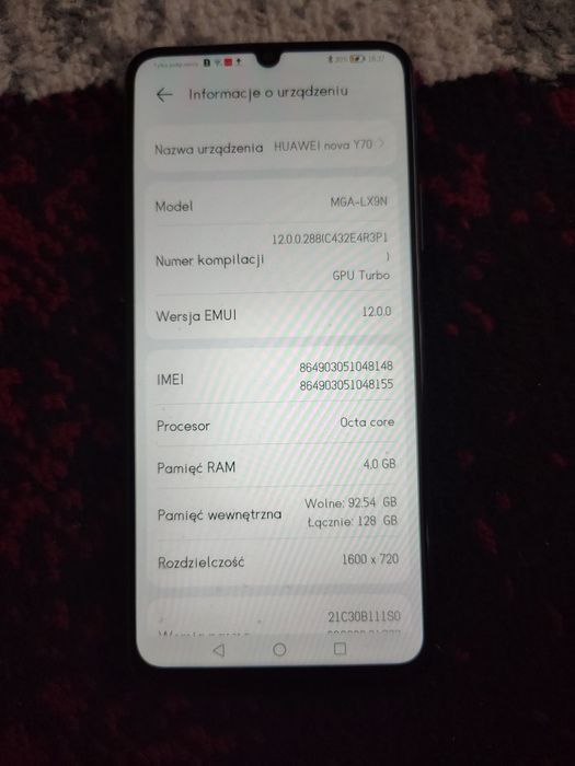 Huawei Nova y70 4/128