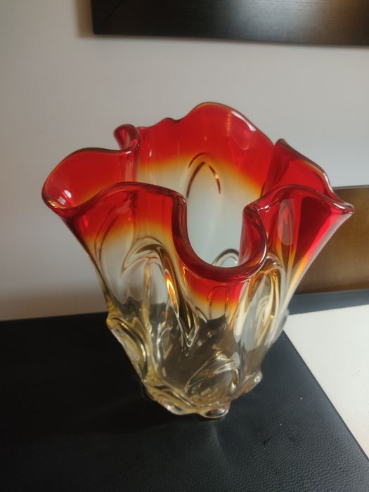 Vaso de vidro Murano