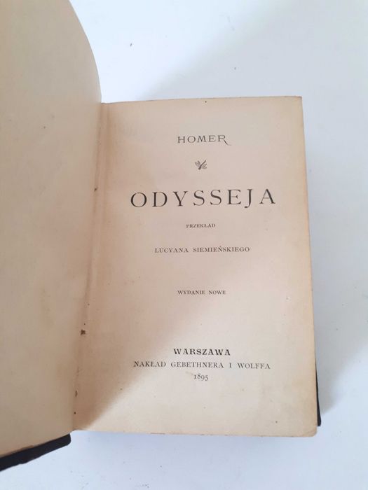książka Odysseja Homer 1865