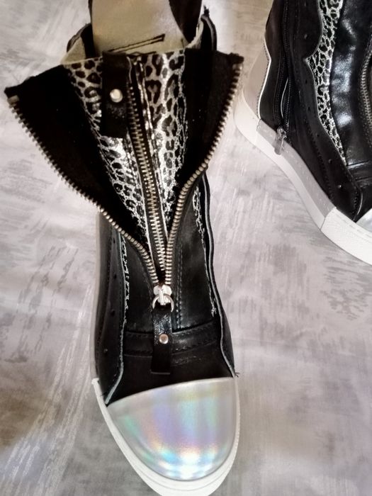 Ботинки высокие демисезонные натуральная кожа