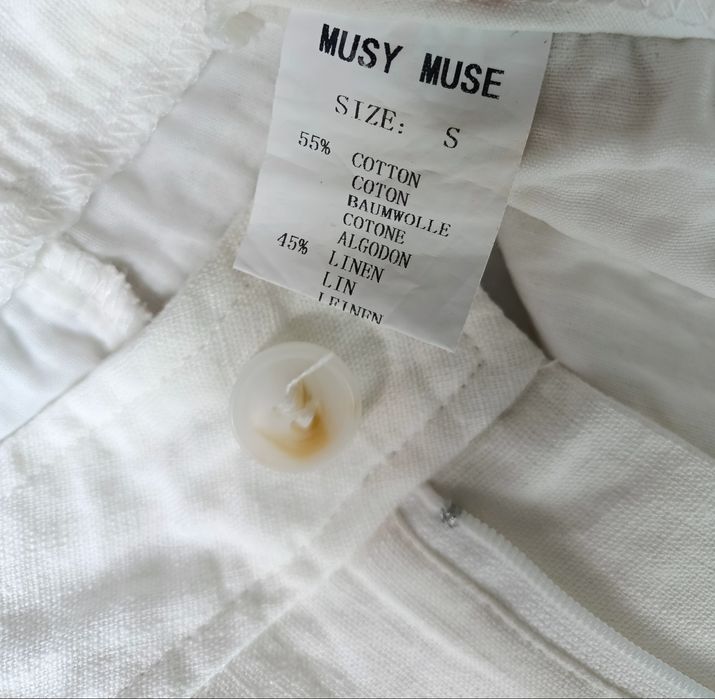 Musy Muse kuloty spodnie lniane etno Boho hippie len  slow