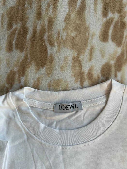 Loewe biala koszulka wjite t-shirt logo nowa M