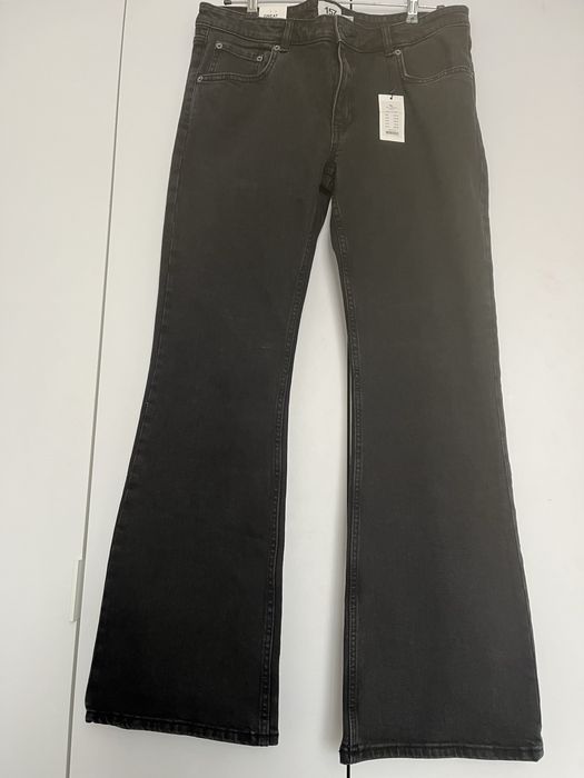 Темно сірі кльошові джинси р XL