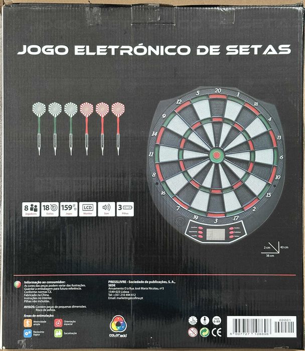 Jogo Eletrónico de Setas / Alvo de Dardos Eletrónico (NOVO)