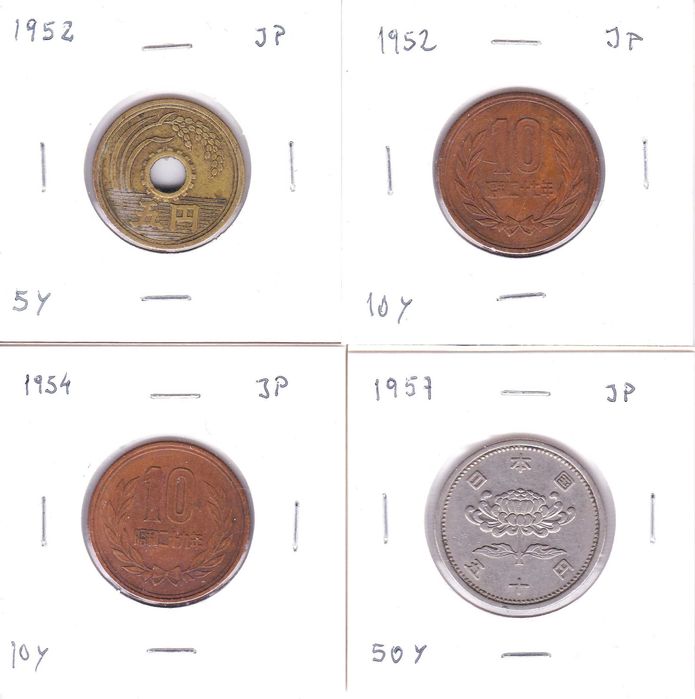 12 moedas Japão 1952 - 1967