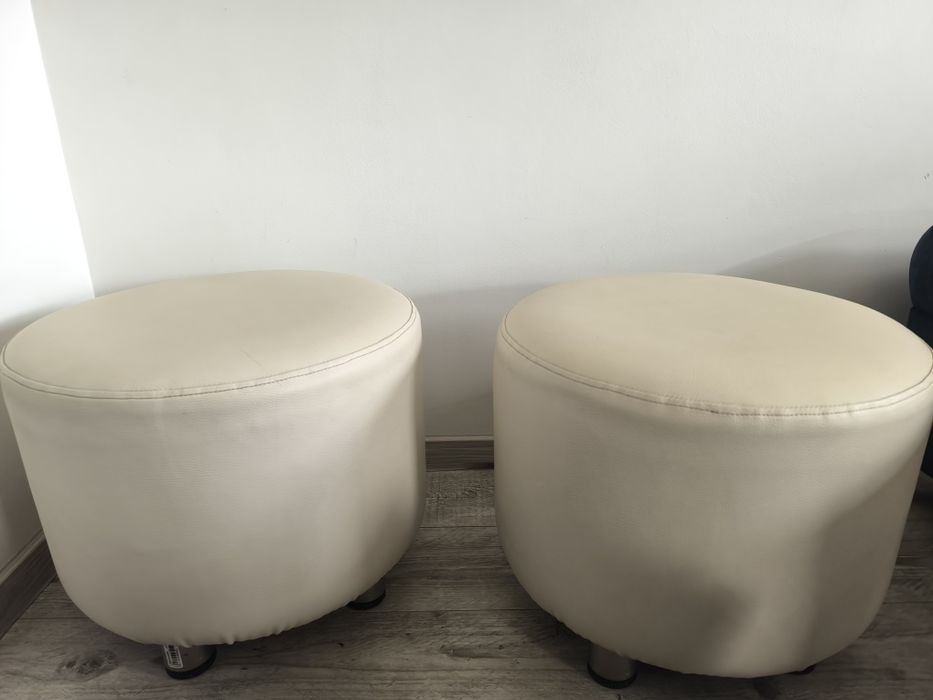 pufy okrągłe 2 sztuki