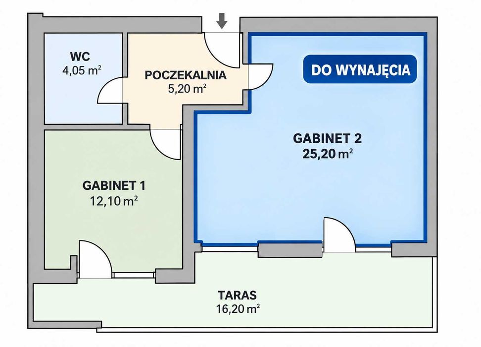 Gabinet usługowy 25,2 m² do wynajęcia – Lubin, ul. Wyszyńskiego