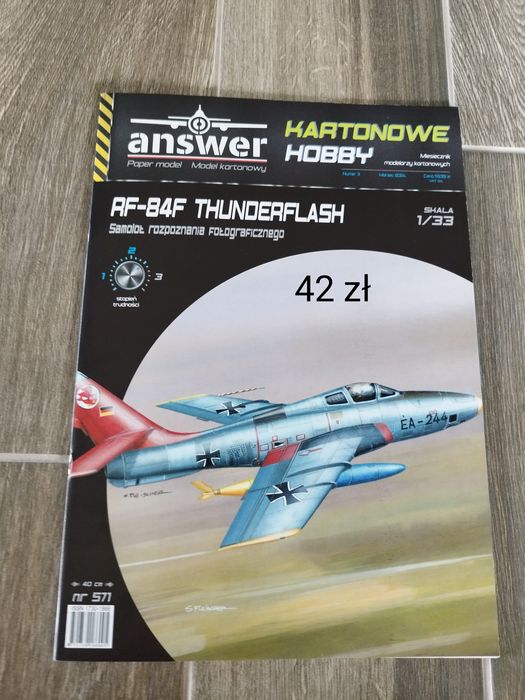 Model kartonowy RF-84F Thunderflash