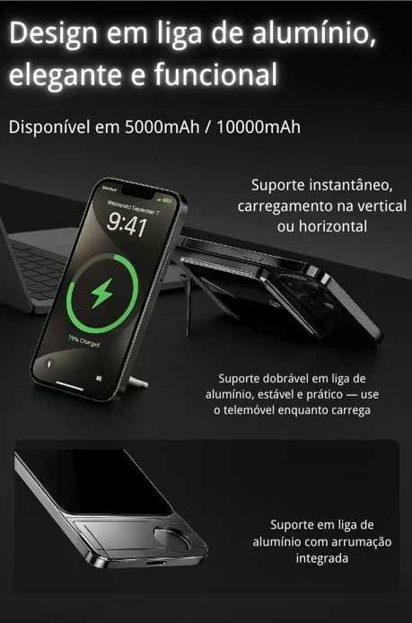 Power Bank MagSafe com Carregamento Rápido 20W