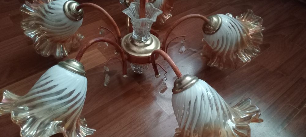 Кузнечная Люстра на 5 лампочок стандартний цоколь