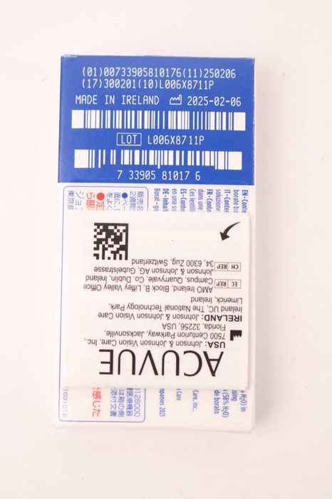 ACUVUE 2 Dwutygodniowe soczewki kontaktowe Ochrona UV -2.50 6szt.