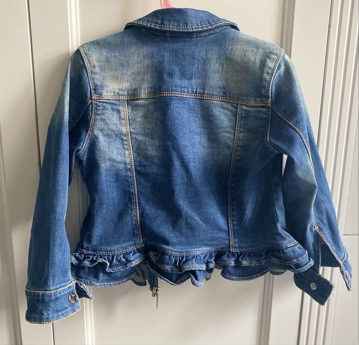 Kurtka jeansowa Mayoral 110 116 katana z falbanką jak nowa