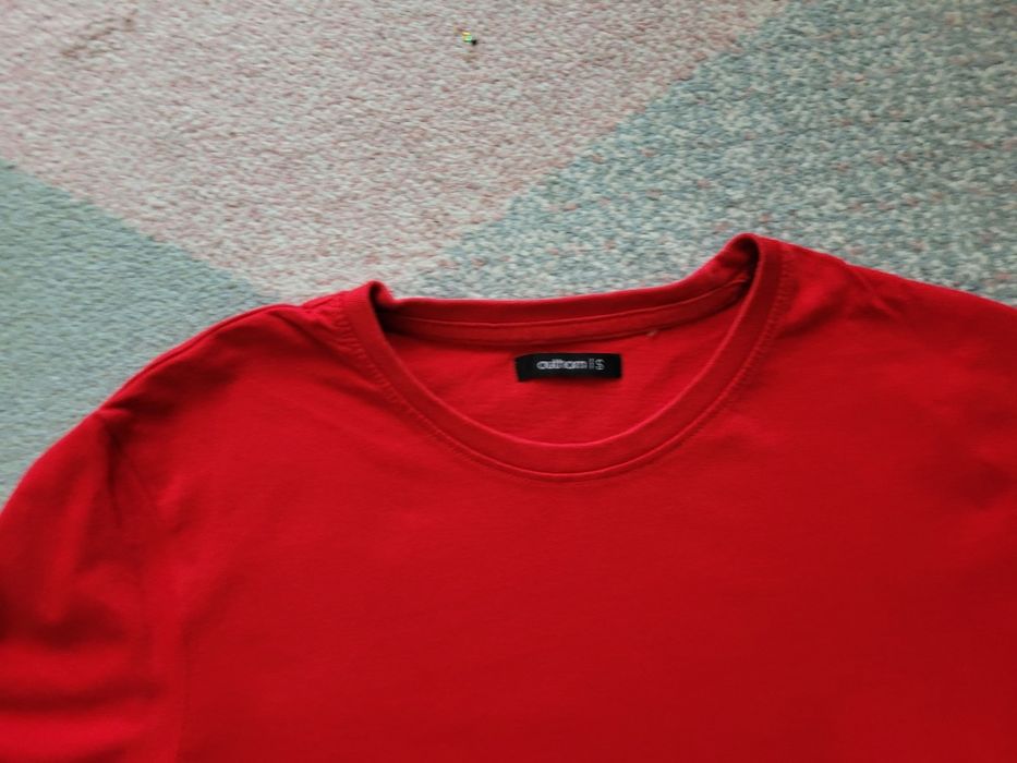 Męski T-shirt Outhorn czerwony r. S 100% bawełna – nowy bez metki