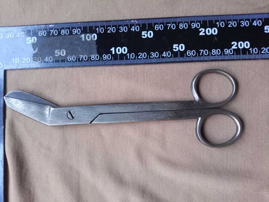 Nożyczki do bandaży łamane, zaokrąglone odnowione