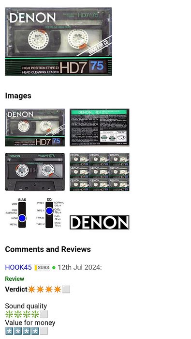 Kaseta DENON HD 7 _75 Super Chrom PREMIUM okazja ZAKUPU POLECAM