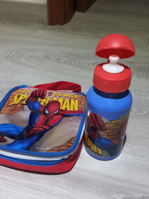 Garrafa Térmica + Lancheira Spiderman