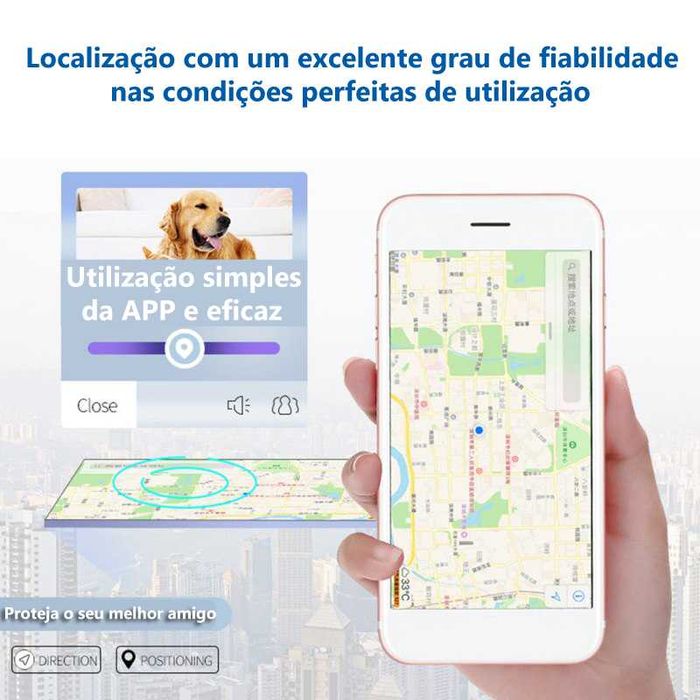 Localizador GPS rastreador animais de estimação cão gato coleira
