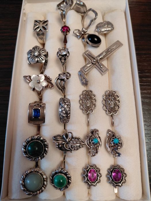 Каблучка срібна 925(кольцо,серьги)сережки