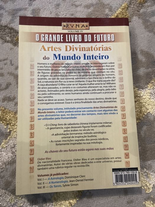 LIVRO NOVO NUNCA USADO -ARTES DIVINATORIAS DO MUNDO INTEIRO