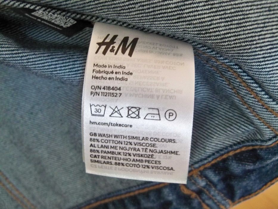 Kurtka Jeansowa Męska H&M Regular Fit rozmiar L