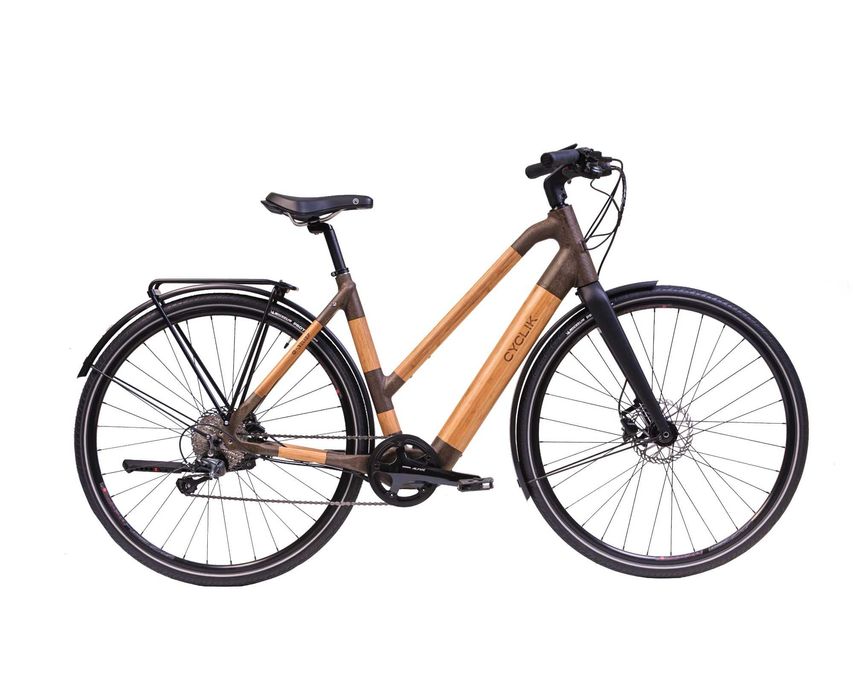 bicicleta eléctrica em bambu e linho Cyclik e-Relief